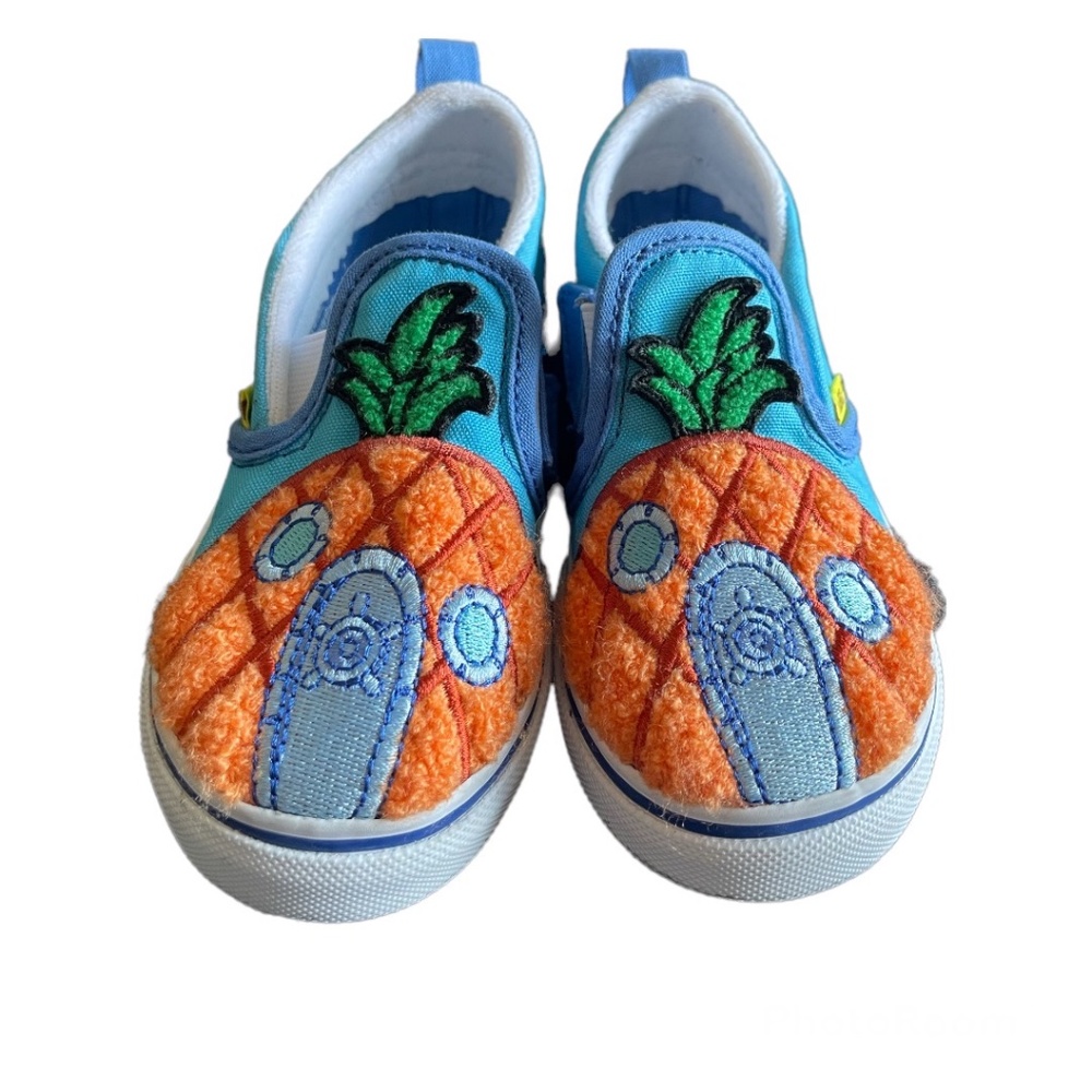 Vans X SpongeBob Slip On Velcro Toddler Sneaker Size 9